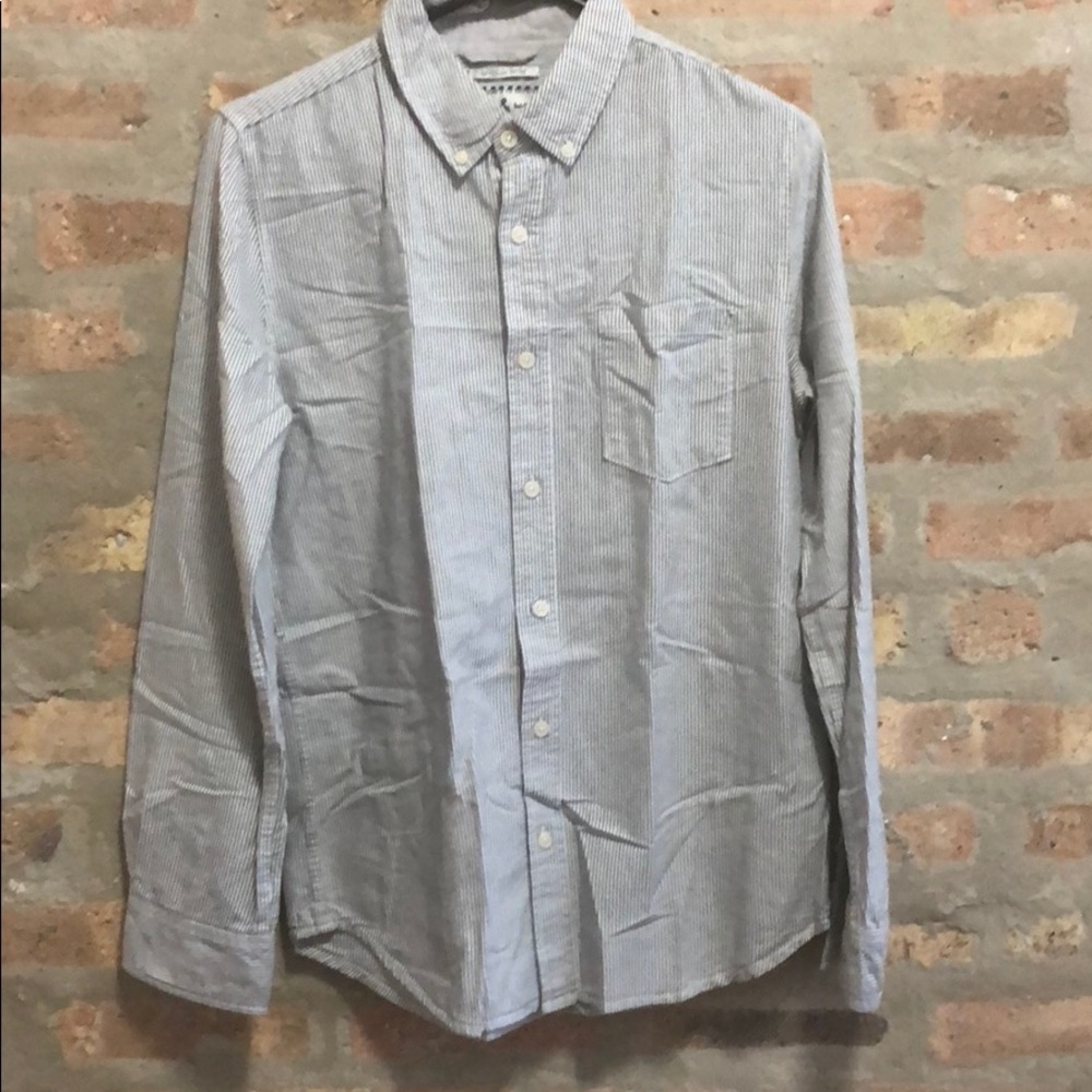 H&M Thin Stripe Button Up W/ Pocket
